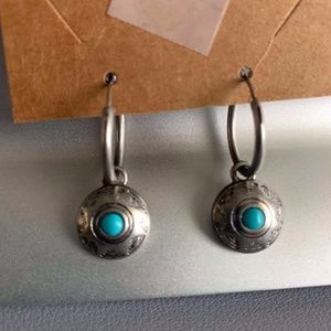 Silver & Turquoise Concho earrings